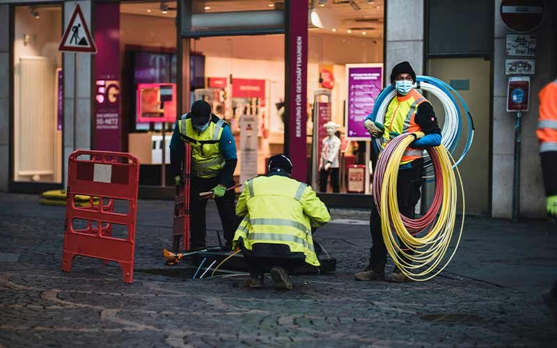 Instalación de fibra óptica